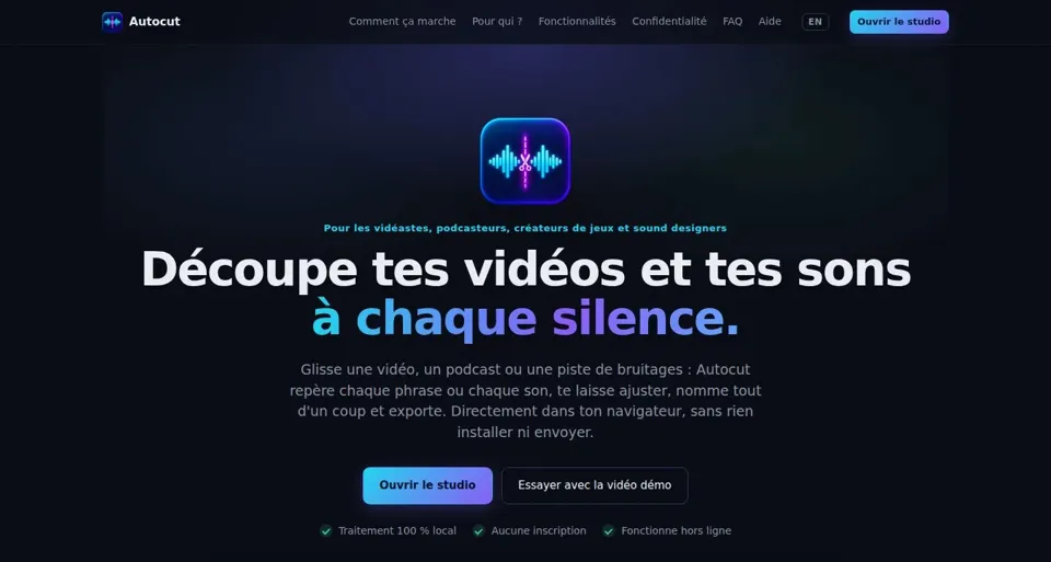 Page d’accueil d’Otocut